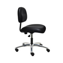 17" H - 22" H Desk Height Vinyl Chair No Arms AL12-V-BLACK-251 Black