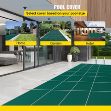 20x40 ft Rectangle Pool Safety Cover Green Mesh Solid Inground Winter Safety Cover for Swimming Pools, No Tray