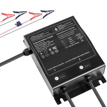 2-Bank 10A 12V Onboard Boat Charger IP68 Waterproof Smart On-Board Battery Charger