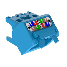 22-26 AWG Mini-Com Cat6A Up/Down 45 Angle Wire Cap Jack Module TG UTP CJUDCAPBU-X (Pack of 10)