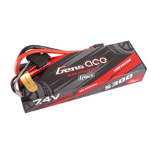 Gens Ace 5300mAh 2S1P 7.4V HardCase G-Tech Lipo Battery Pack 24# With EC3 And Deans Adapter For RC Car GEA532S60T3GT