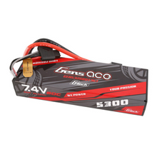 Gens Ace 5300mAh 2S1P 7.4V HardCase G-Tech Lipo Battery Pack 24# With EC3 And Deans Adapter For RC Car GEA532S60T3GT
