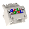 22-26 AWG Mini-Com Cat6 Up/Down 45 Angle Wire Cap Jack Module TG UTP CJUDCAPIW-C