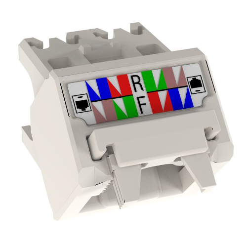 22-26 AWG Mini-Com Cat6 Up/Down 45 Angle Wire Cap Jack Module TG UTP CJUDCAPIW-X (Pack of 10)