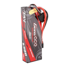 Gens Ace 5300mAh 2S1P 7.4V HardCase G-Tech Lipo Battery Pack 24# With EC3 And Deans Adapter For RC Car GEA532S60T3GT