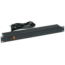 19" Rack Mount Power Panel 115VAC 15A 10 Outlets 15' Cord PS215