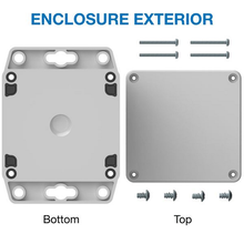4.36" X 1.38" X 3.15"Plastic Box Enclosure With Flang RBF33P06G08G