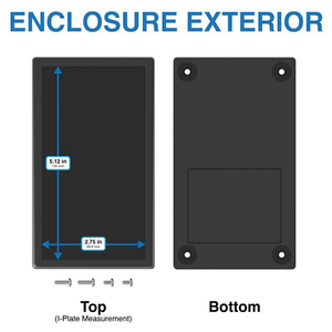 Standard Smooth Recess Sloped Empty Enclosure Black Flanged Wallmount 0.39 Height 05S,BK