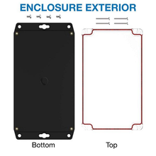 Electronic Racks And Boxes Enclosure Top Clear Bottom Black RBF85P06C24B