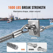 1/8 Inch 7x7 Strand T316 Stainless Steel Braided Aircraft Cable 100FT With Accessories