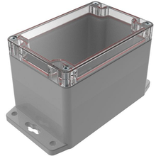 Flanged Base Polycarbonate Plastic Clear/gray RBF53P06C28G