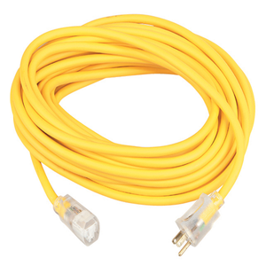 25"Ft Yellow Extension Cord 16/3 SJEOW Power Light Indicator Outdoor Cold Weather 1287SW0002 (Pack of 7)