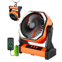 8 Inch Rechargeable 10000 mAh Battery Capacity Operated Camping Desktop Fan 4 Adjustable Speeds
