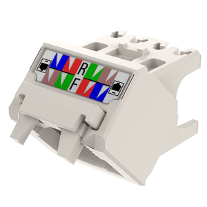 22-26 AWG Mini-Com Cat6 Up/Down 45 Angle Wire Cap Jack Module TG UTP CJUDCAPIW-X (Pack of 10)