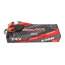 Gens Ace 5300mAh 2S1P 7.4V HardCase G-Tech Lipo Battery Pack 24# With Deans Plug GEA532S60DGT