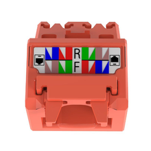 22-26 AWG Mini-Com Cat5e Up/Down 45 Angle Wire Cap Jack Module TG UTP CJUDCAPRD-X 10 Pack