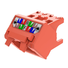 22-26 AWG Mini-Com Cat5e Up/Down 45 Angle Wire Cap Jack Module TG UTP CJUDCAPRD-X 10 Pack