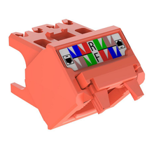 22-26 AWG Mini-Com Cat5e Up/Down 45 Angle Wire Cap Jack Module TG UTP CJUDCAPRD-X 10 Pack