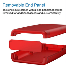 Mother Board Fixing Storage Box Trans Red ,Hand Held Enclosure With Removable End Panel H65TRRDR