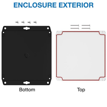Top Clear Bottom Black Enclosures 1.60 in / 40 mm Boxes And Cases RBF66P06C16B