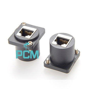 8P8C D-Type Feedthrough RJ45 Connector PCM-0569 (Pack of 300)