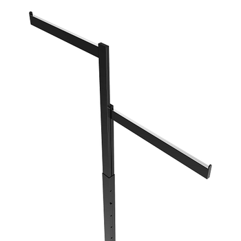 2-Way Garment Rack with Straight Arms - Rectangular Tubing Uprights Econoco K90/MAB