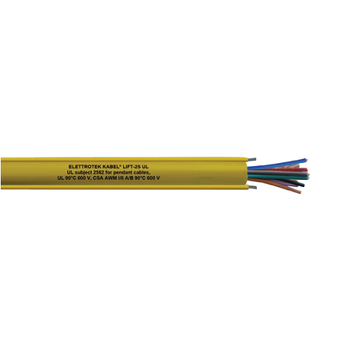 Pendant Stranded Bare Copper Unshielded Yellow PVC LIFT-2S UL Cable