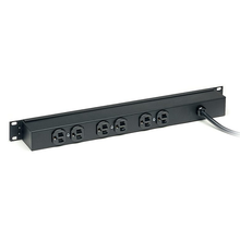 19" Rack Mount Power Panel 115VAC 15A 10 Outlets 15' Cord PS215