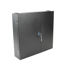 Wall-Mount Fiber Patch Panel Double-Door Enclosure 4 Adapter Panel Capacity Black FB36-2787WM4