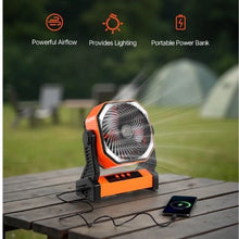 8 Inch Rechargeable 10000 mAh Battery Capacity Operated Camping Desktop Fan 4 Adjustable Speeds
