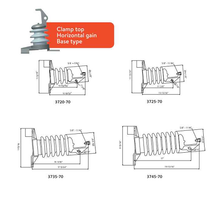 35 kv Horizontal Gain Base Type Clamp top insulators 3735-70
