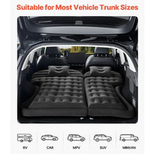 68.9x52.4x5.9 Inch Inflatable Car Air Mattress with Built-in Pump Headrest Black