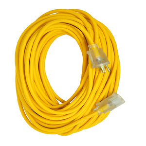 100"Ft Yellow Extension Cord Outdoor Cold Weather 16/3 SJEOW Power Light Indicator 1289SW0002 (Pack Of 3)