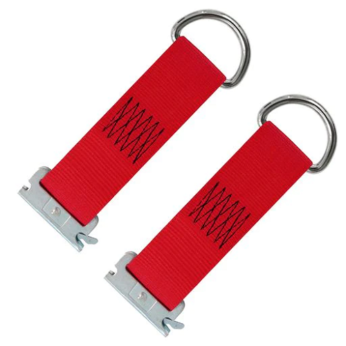 2 x 9 Inch E-Track D-Ring Tie-Down Strap SLTE200DR2 (Pack of 2)