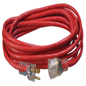 25"Ft Red Extension Cord Cable 14/3 Sjtw Standard Outdoor 2487SW8804 (Pack Of 7)