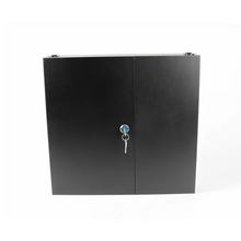 Wall-Mount Fiber Patch Panel Double-Door Enclosure 4 Adapter Panel Capacity Black FB36-2787WM4