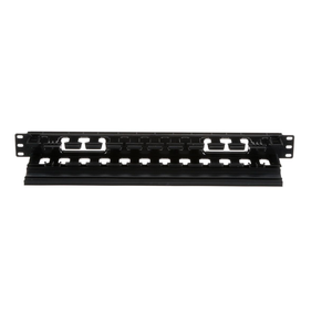 PatchLink Horizontal 1RU Black Single Sided Manager WMPLFSE