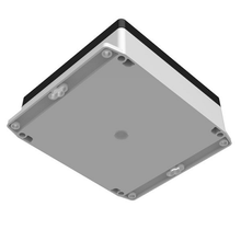 Top Clear Bottom Black Enclosures 2.80 in / 70 mm Boxes And Cases RBF66P06C28B