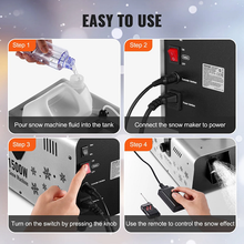 1500W Handheld & Hanging Snow Making Machine with Wireless Remote Control