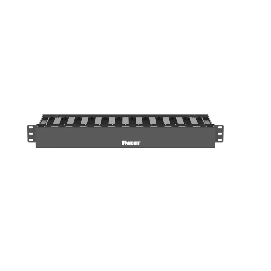 PatchLink Horizontal 1RU Black Dual-Sided Manager WMPLSE