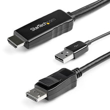 2m (6ft) HDMI to DisplayPort Cable 4K 30Hz - Active HDMI 1.4 to DP 1.2 Adapter Converter