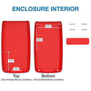 Mother Board Fixing Storage Box Trans Red ,Hand Held Enclosure With Removable End Panel H65TRRDR