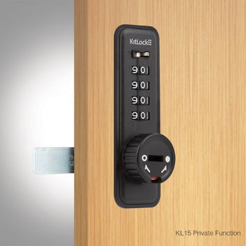 Black Private Mechanical key Less Access with Combination Kit Lock