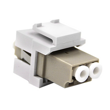 LC Duplex Multimode Fiber Keystone Jack Adapter White IN1-4415/LC/WH