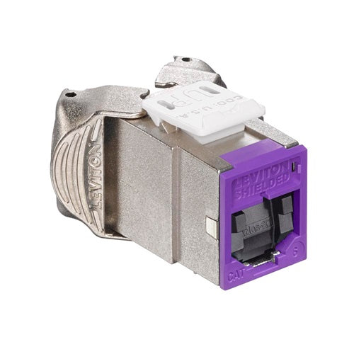 Cat 6 Shielded QUICKPORT Jack with Shutters Purple 61SJK-SP6