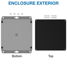Top Clear Bottom Black Enclosures 2.80 in / 70 mm Boxes And Cases RBF66P06C28B