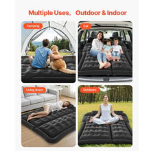68.9x52.4x5.9 Inch Inflatable Car Air Mattress with Built-in Pump Headrest Black