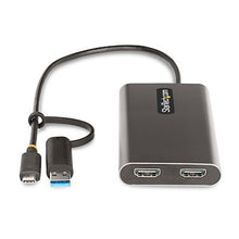 USB-C to Dual-HDMI Adapter - USB-C or A to 2x HDMI - 4K 60Hz - 100W Power