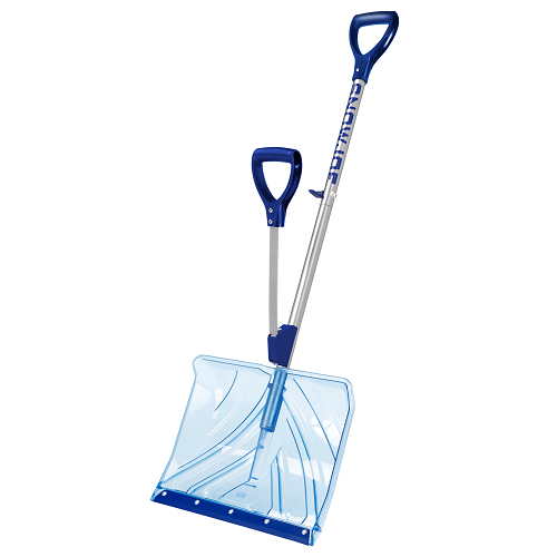 18-inch Strain-Reducing, Shatter-Resistant Polycarbonate Snow Shovel with Spring-Assisted Handle