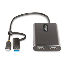 USB-C to Dual-HDMI Adapter - USB-C or A to 2x HDMI - 4K 60Hz - 100W Power